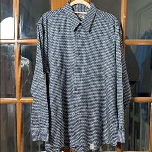Jhane Barnes Men's Geometric Black and Gray Shirt